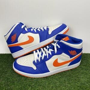 Nike Air Jordan 1 Mid Knicks 2023 Wheaties Blue Orange FD1029-400 Size 18 Men